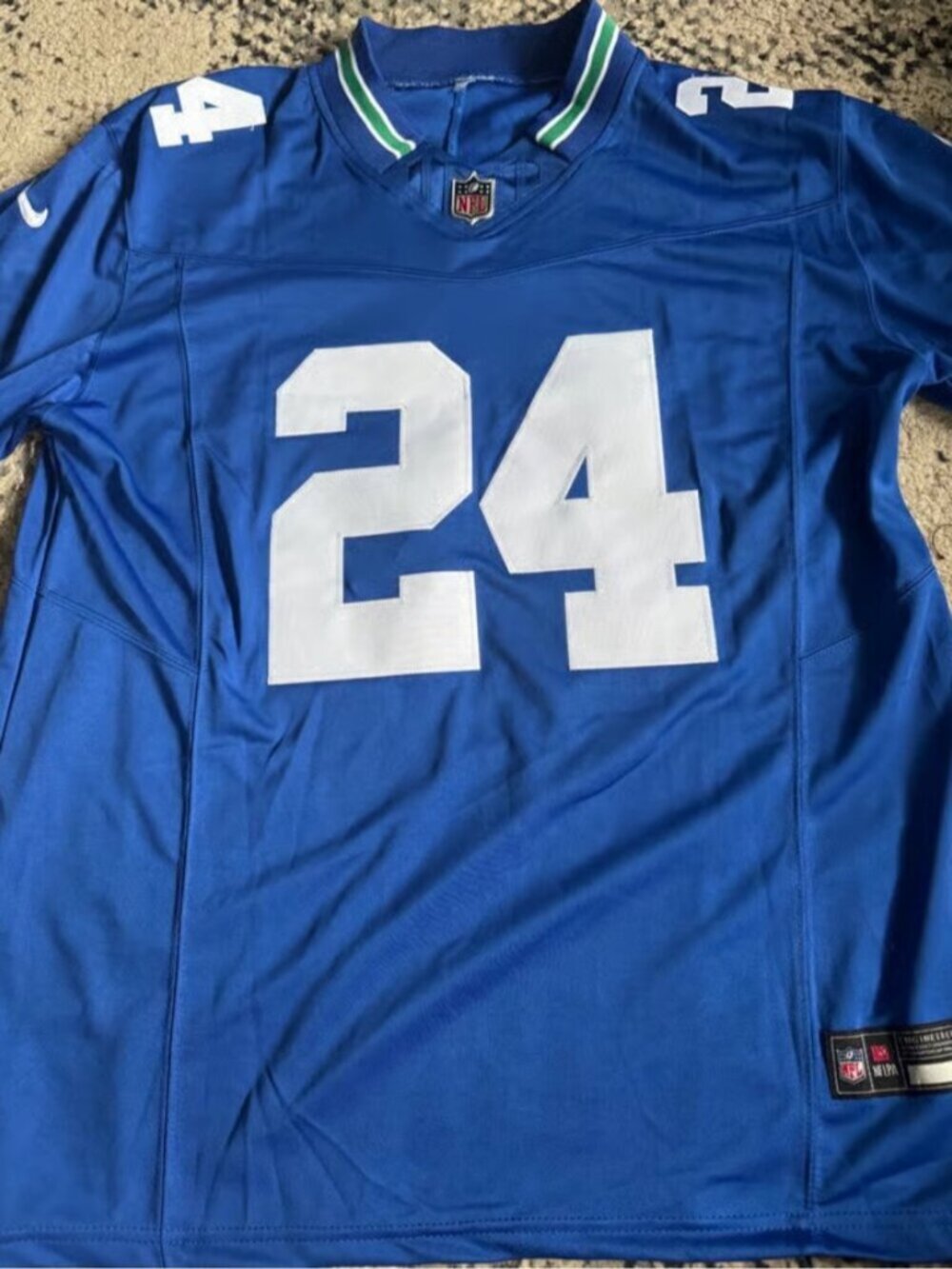 Marshawn Lynch Royal Blue Stitched Jersey Vapor - Picture 2 of 2